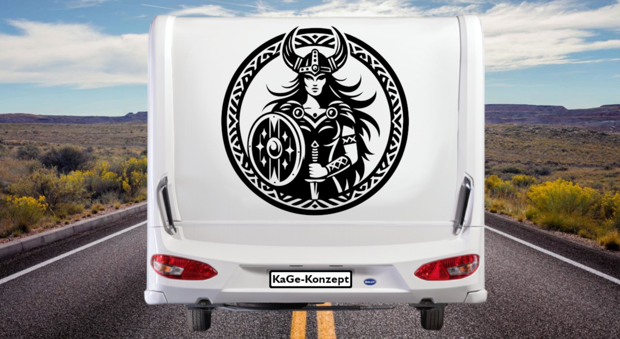 46382 Wikinger-Frau 3 Wohnwagen-Wohnmobil